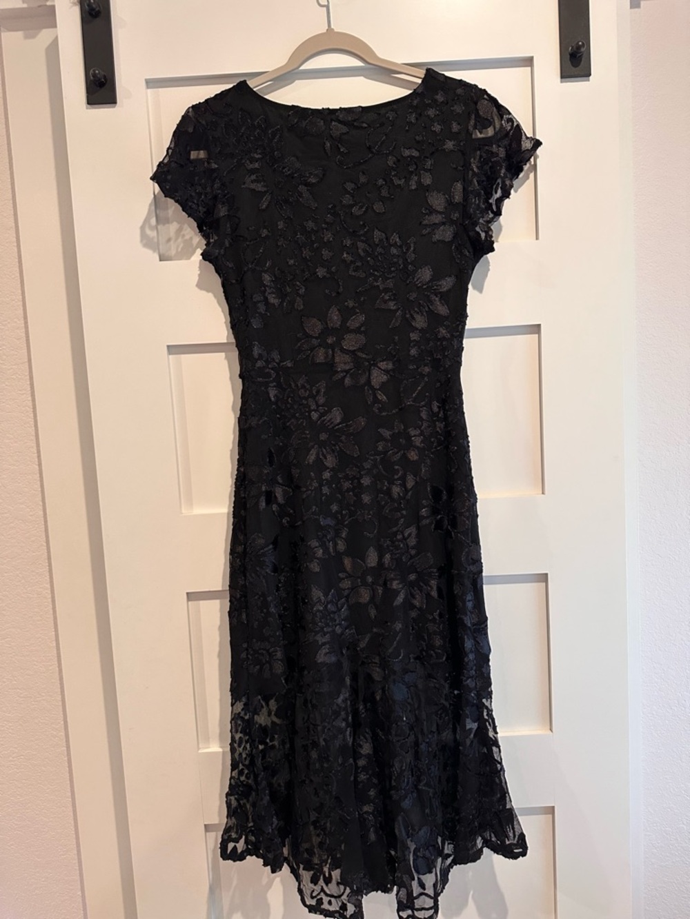 Betsey Johnson Black Floral Lace High-Low Dress - Picture 2 of 3